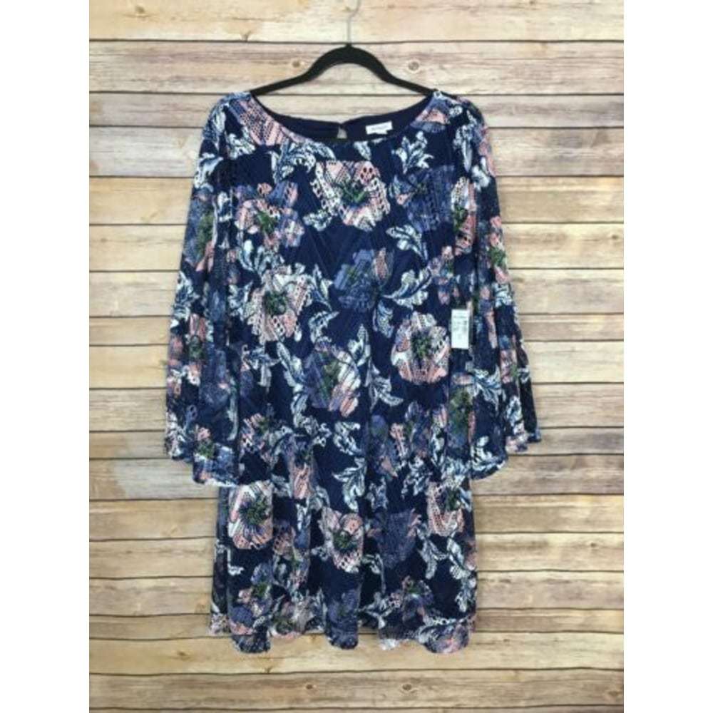Westport XL Crochet Bell Sleeve Floral Dress B4